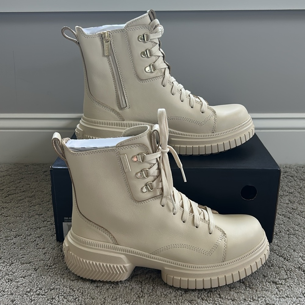 Sorel Cream Platform Combat Boots - Picture 13 of 13